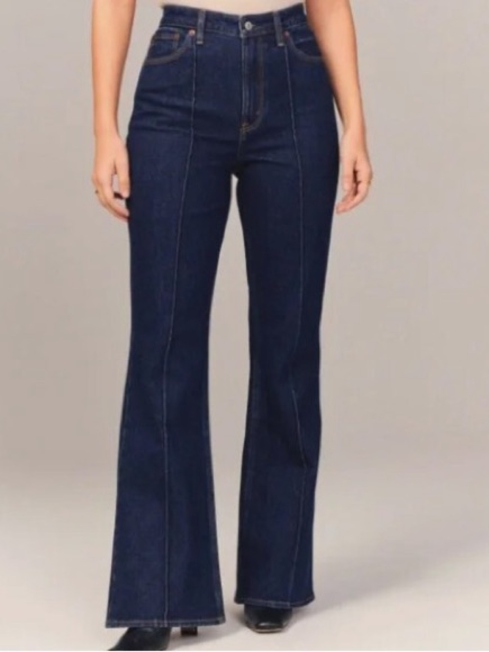 Abercrombie & Fitch The Vintage Flare High Rise Jean Dark Wash Size 30 10